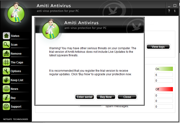 NETGATE Amiti Antivirus Serial Key